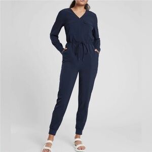 Athleta Zuma Navy Blue Women's Jumpsuit Size Small
